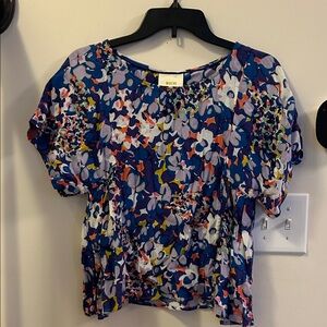 Maeve Blue and Purple Floral Blouse